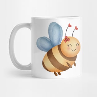 Cute Bee With Flower Mug